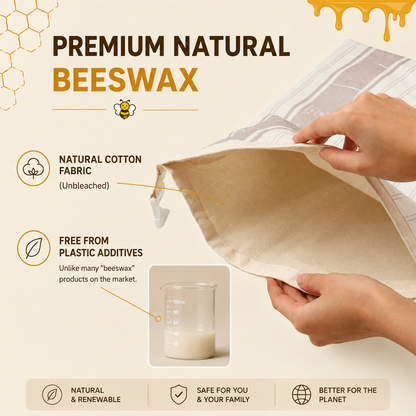 Premium Beeswax Bread Bags Made from 100% Cotton