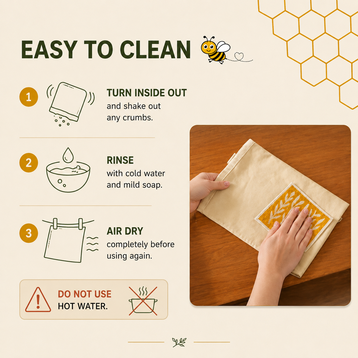 Premium Beeswax Bread Bags Made from 100% Cotton
