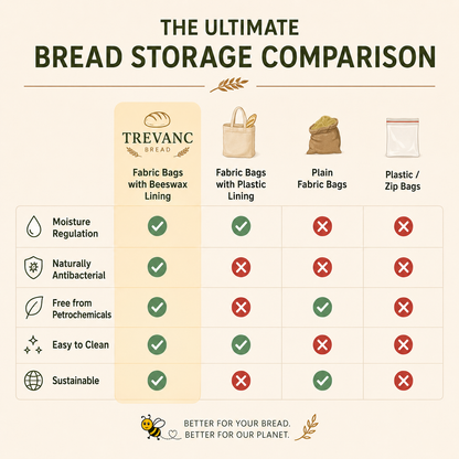 Premium Beeswax Bread Bags Made from 100% Cotton