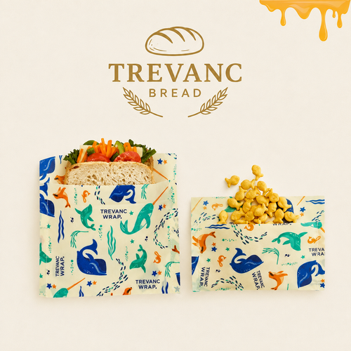 Reusable Beeswax Lunch Wraps – 4-Pack