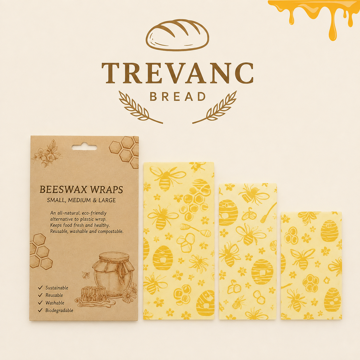 Reusable Beeswax Vegetable Wraps